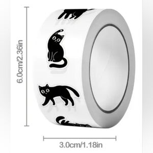 Shipping Stickers Crazy Cats In Black And White. 500 Count New!